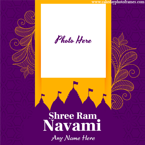 Shree Ram Navami card with name and photo edit