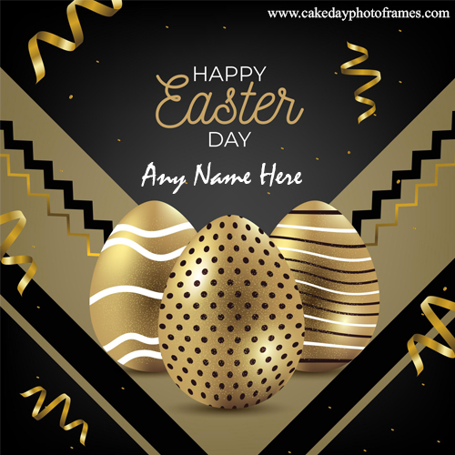 Create Happy Easter Day wishes Card With Any Name Edit