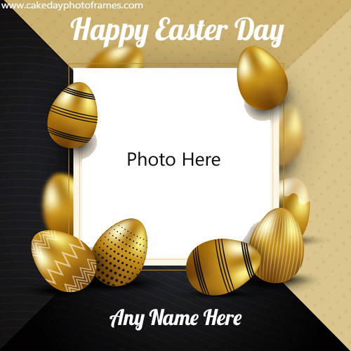 Happy Easter 2023 wishing card with photo and name