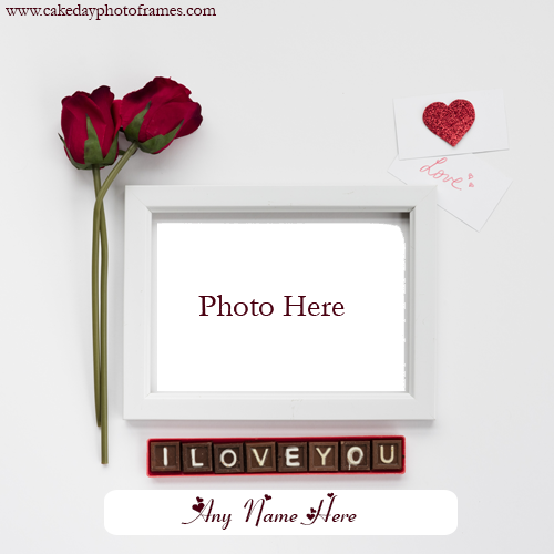 Create I Love You card with Name online