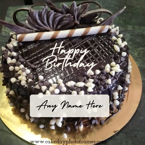 Happy Birthday Chocolate cake with name