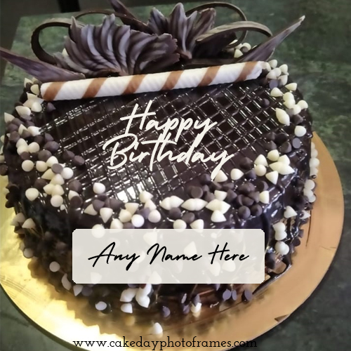 Happy Birthday Chocolate Cake With Name Cakedayphotoframes