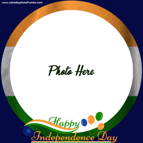 happy independence greeting card with photo edit