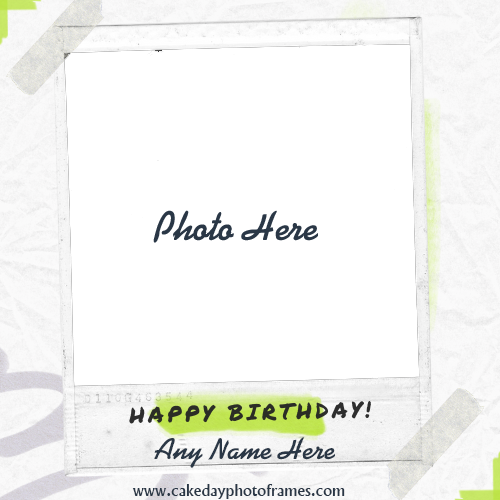 Happy birthday wish card with name and photo editor