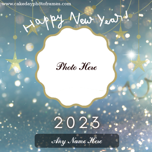 Happy new year 2023 with name and photo edit