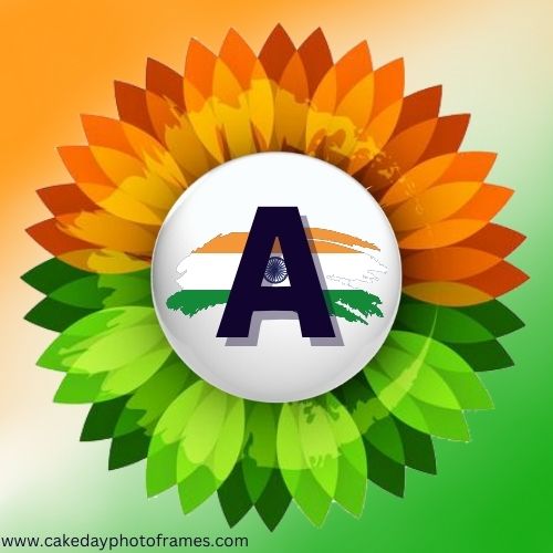A name alphabet Indian flag profile picture WhatsApp Dp