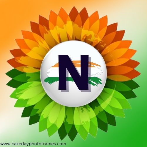 N name alphabet Indian flag profile picture whatsapp Dp