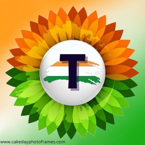 T name alphabet Indian flag profile picture whatsapp Dp
