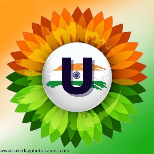 U name alphabet Indian flag profile picture whatsapp Dp