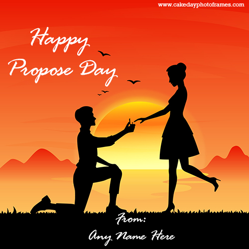 Latest Happy Propose Day 2023 Wishes Greeting Card with Name Edit