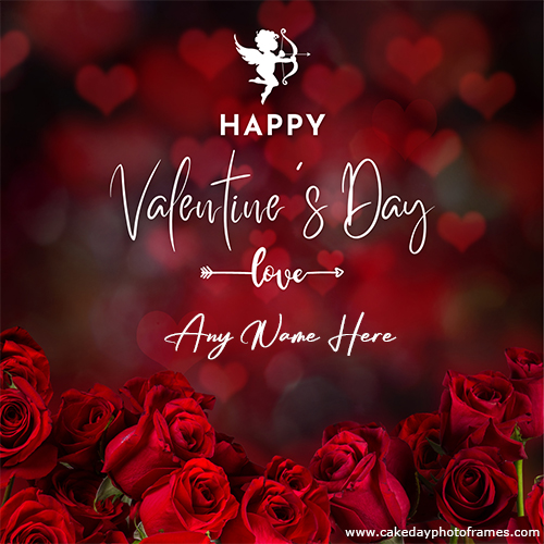 Happy valentine day special for you greeting card with name edit