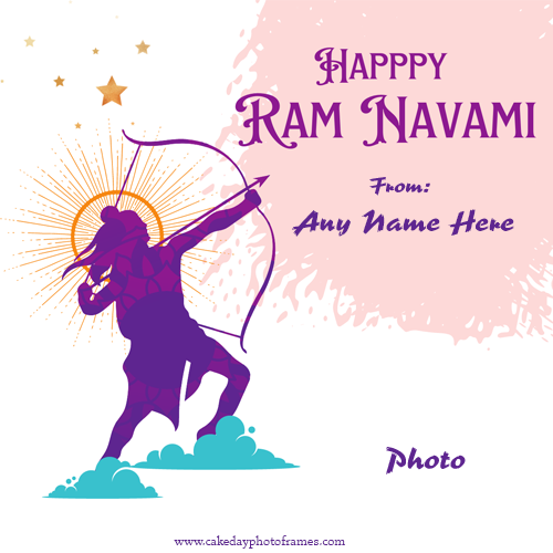 Happy Ram Navami Greetings with Name and photo editor free online