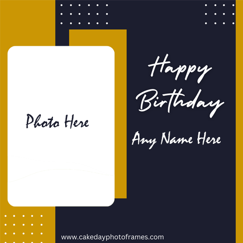 Happy birthday Wishes card with customized name and photos on it