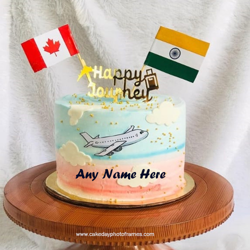 India to canada happy journey cake for your loved one