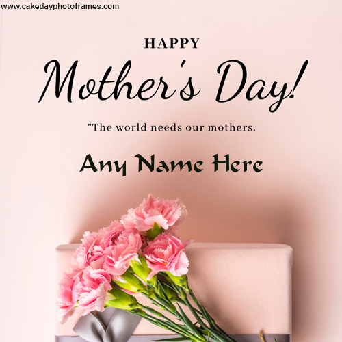 customized greeting Mothers Day card With Name