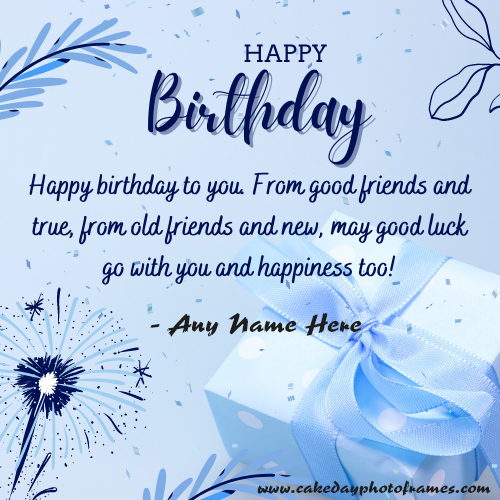 Happy birthday quotes card with name free online editor