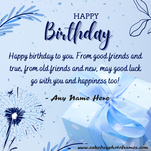 Happy Birthday birthday quotes wish card with name editor ...