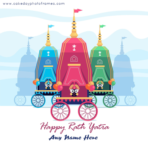 Personalized Rath Yatra Card with Customized Name