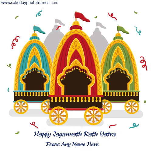Happy Jagannath Rathyatra wish card with name editor