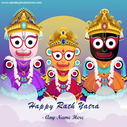 Rath Yatra Festival Personalized Cards With Name