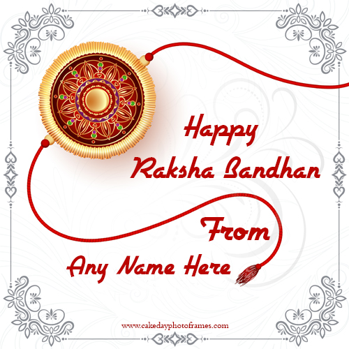 Create Rakshabandhan image card with name