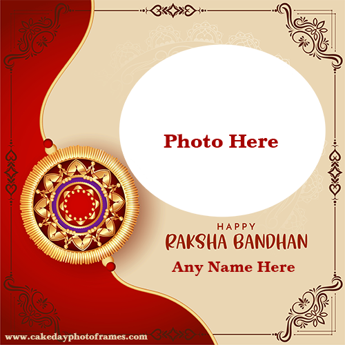Happy Raksha Bandhan 2023 card with name and photo editor