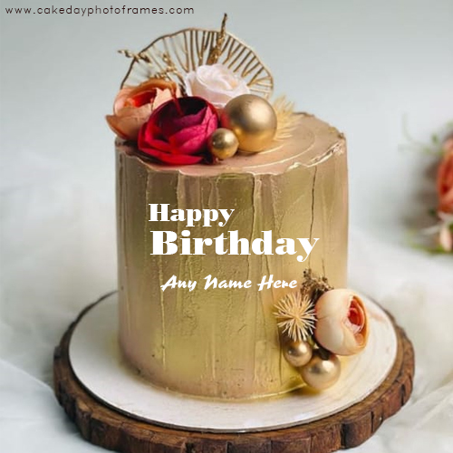 Create happy birthday image with name