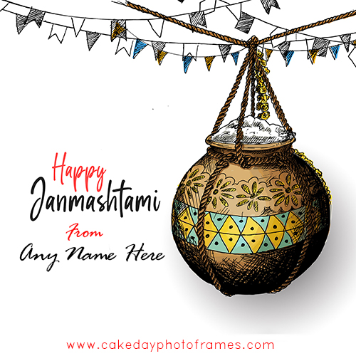 Create happy Janmashtami 2023 card with name