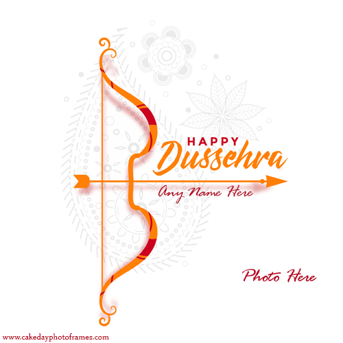 Free Edit Happy Dussehra Wishes Card With Name With Photo