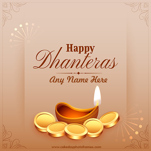 Special Dhanteras 2023 wishing card with name edit