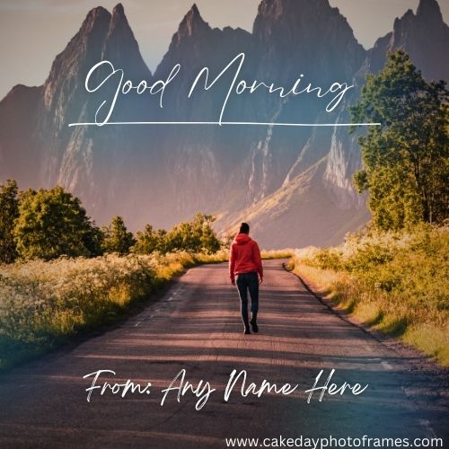 Good morning greeting card with name edit