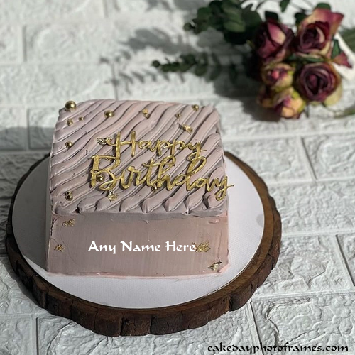 Happy birthday cake design with name pic edit