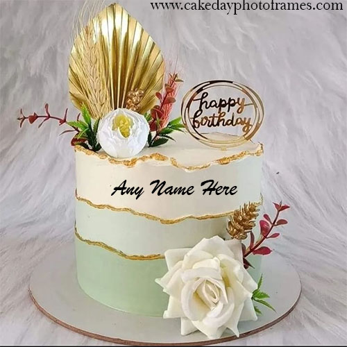 White forest delicious birthday cake featuring name