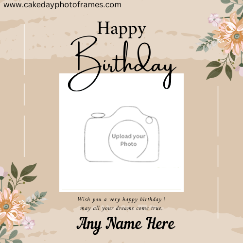 Free Happy Birthday Card Maker with Name and Photo