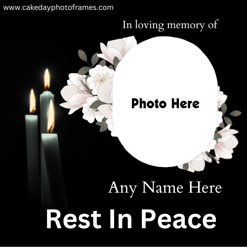 RIP card with name and photo free edit and share