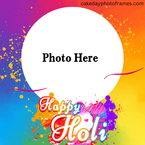 Wishing a special photoframe of happy Holi with photo