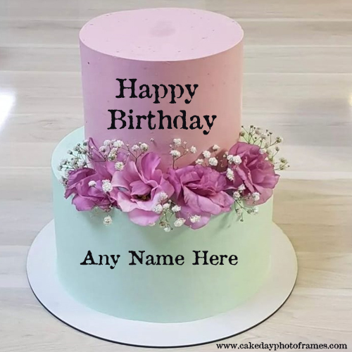Happy Birthday Cake with Name Edit Customize Your Special Cake