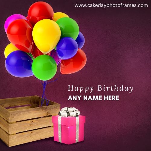 Happy Birthday Wishing Card with Name Custom Birthday Card