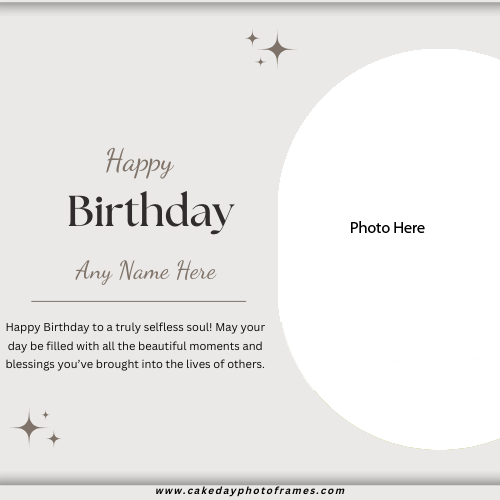 Wishing a happy birthday photoframe with Personalized photos on it