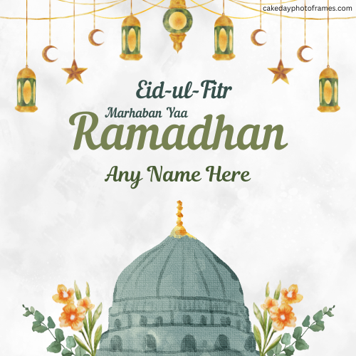 Create Eid-ul-Fitr 2025 Greeting Card with Name – Free & Beautiful Designs