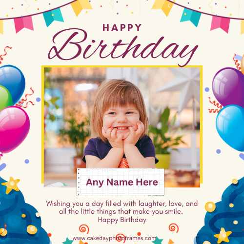 Create a Happy Birthday Card with Photo Personalized and Free Download