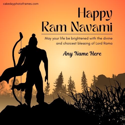 Happy Ram Navami 2025 Create Personalized Greeting Cards with Name
