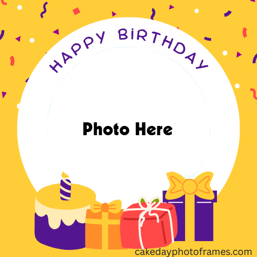 Online Birthday Photo Frame Editor with Name and Wishes Free Customization
