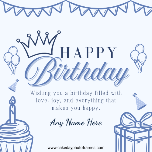 Write Name on Birthday Cake Image Free