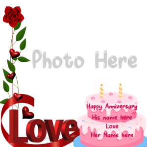 Wedding Anniversary Card With Name and Photo Free