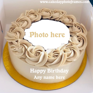 Happy Birthday Cake with Name & Photo editor