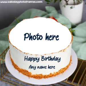 Create Online Happy Birthday Cake with Photo frame