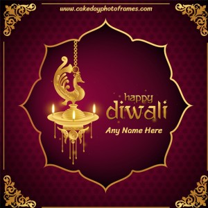 Customized Happy Diwali greeting card with Name