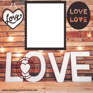 Cute love Couple Photo frame with Couple Photo