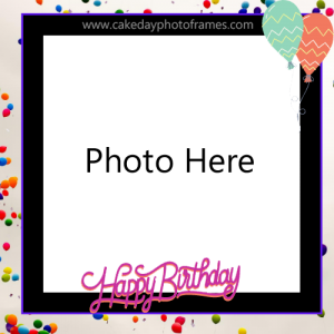 happy birthday wishes photo frame online